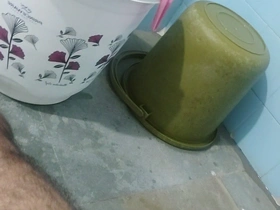 Morning Mastrubation in Bathroom by Bull