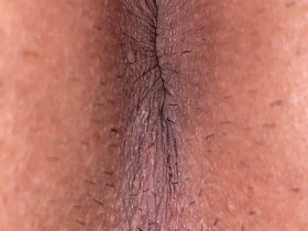 A close-up video of a man's anus with good image quality that makes it possible to identify each wrinkle