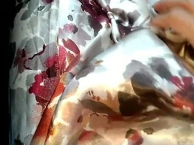 Satin Flower Dress Masturbation