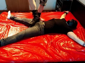 Clothes torn on his the body