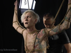 Hot massage prostate for tattoed twink