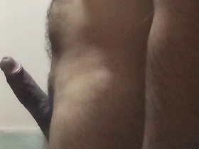 Big Black Cock Guy Very Hard Masturbation and Cum