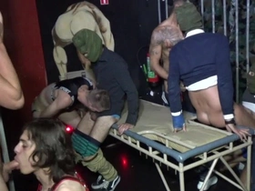 Second part of the gang bang orgy in the cruising web of Amsterdam