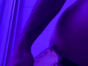 Dildo Riding in the Shower! Creampie