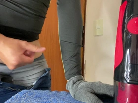 Asian Jerks off His Small Dick at Work and Ends up Cumming on His Boss's Desk - Uncensored
