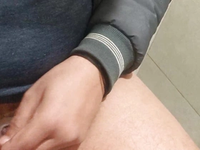 Masturbation in Office While Playing Hindi Songs in Background
