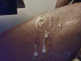 Cum Dripping Down My Leg, Can't Wait Till Lockdown Is Over to Cum on One of Your Faces