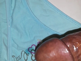 Cumshot on her panties - Part 9