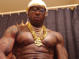 Tall Dark Chocolate Muscles Tattoos Hairy BBC Hallelujah Johnson Masturbating