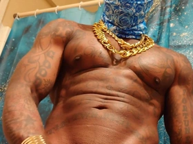 BBC Worship Hallelujah Johnson ( Stroking my Big Dick and Cum) Tall Dark Chocolate Muscles Tattoos Hairy BBC Hallelujah