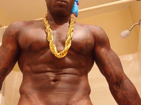 BBC Worship Hallelujah Johnson ( Christmas Party with Center Meat ) Tall Dark Chocolate Muscles Tattoos Hairy BBC Hallelujah