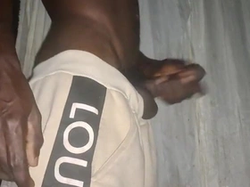 Hot Guy Jerking off Black Cock