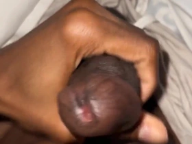 Closeup Stroking My Hard Cock Cumming Twice