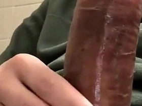 Indian Guy Almost Got Caught Playing with His Huge Cock