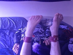 Self Bondage and Tail Feet and Chains