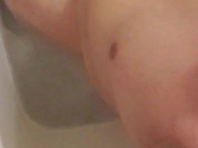 My Chubby Buddy Can’t Resist Stroking His Rock-hard Dick in the Steamy Shower-moaning Loud as He Shoots Out a Thick Load of Cum
