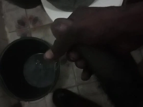 Rubbing My BBC in the Bathroom