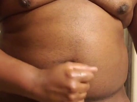 The End of a Long Black Cock Wank