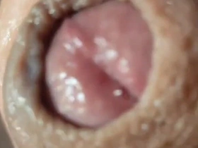 Boy Explores the Super Pre Cum of the Big Cock.